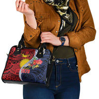 Flag of Kiribati Polynesian Pattern Shoulder Handbag Est 1979 With Tropical Flowers LT9 - Polynesian Pride