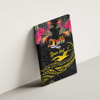 Kiribati Independence Day Personalised Canvas Wall Art Gold Frigatebird with Polynesian Pattern LT9 - Polynesian Pride