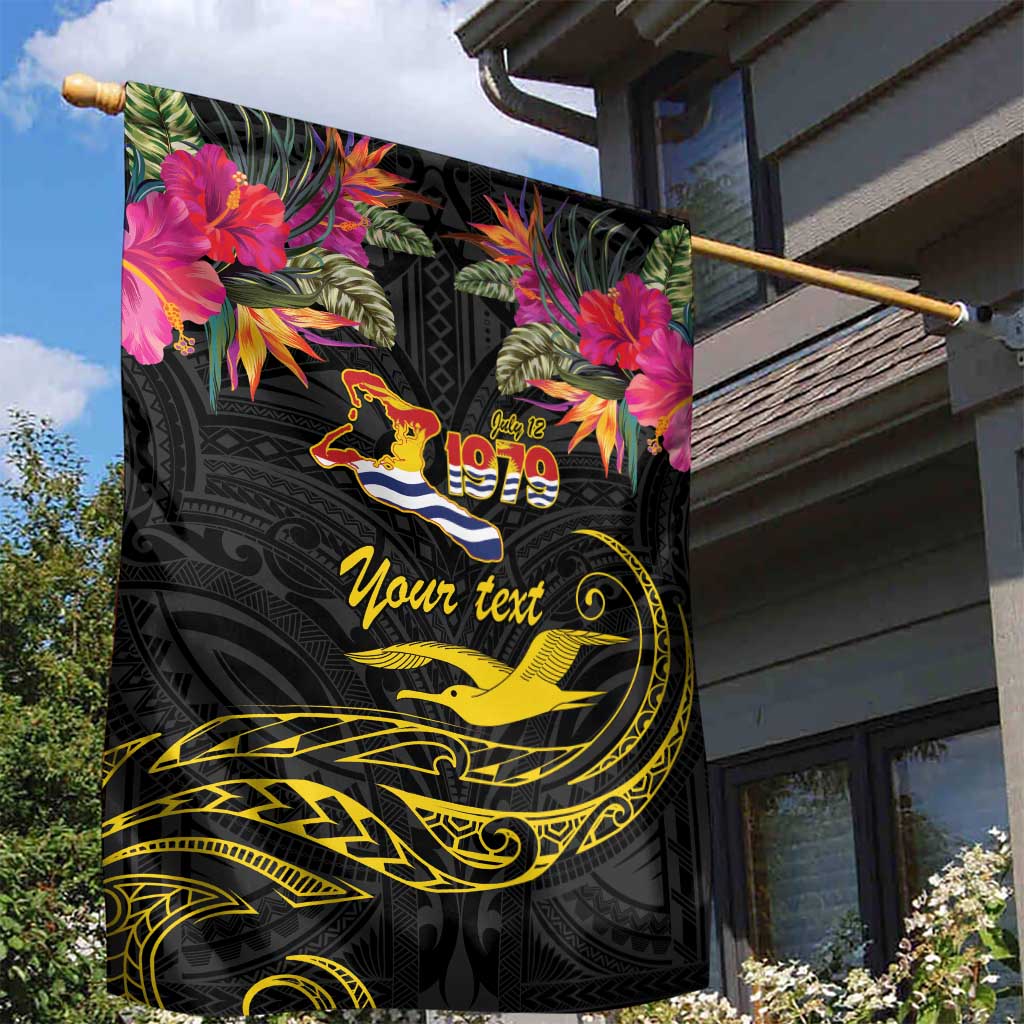 Kiribati Independence Day Personalised Garden Flag Gold Frigatebird with Polynesian Pattern LT9 - Polynesian Pride