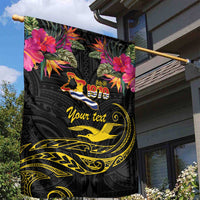 Kiribati Independence Day Personalised Garden Flag Gold Frigatebird with Polynesian Pattern LT9 - Polynesian Pride