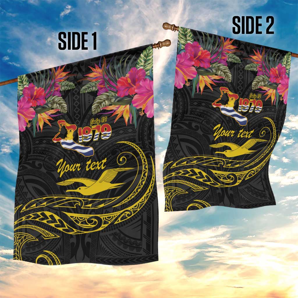 Kiribati Independence Day Personalised Garden Flag Gold Frigatebird with Polynesian Pattern LT9 - Polynesian Pride