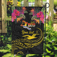 Kiribati Independence Day Personalised Garden Flag Gold Frigatebird with Polynesian Pattern LT9 Garden Flag Black - Polynesian Pride