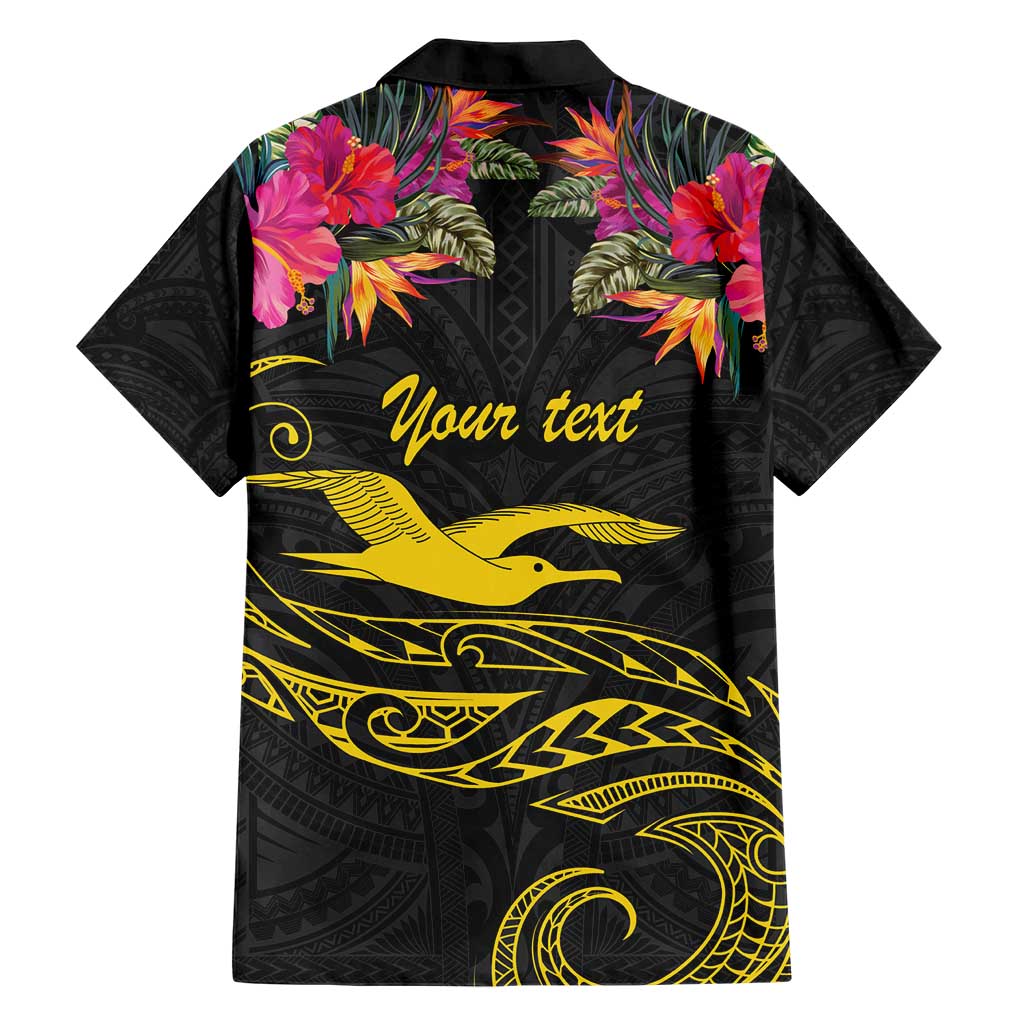 Kiribati Independence Day Personalised Hawaiian Shirt Gold Frigatebird with Polynesian Pattern LT9 - Polynesian Pride