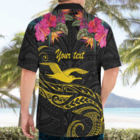 Kiribati Independence Day Personalised Hawaiian Shirt Gold Frigatebird with Polynesian Pattern LT9 - Polynesian Pride