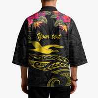 Kiribati Independence Day Personalised Kimono Gold Frigatebird with Polynesian Pattern LT9 - Polynesian Pride