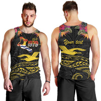 Kiribati Independence Day Personalised Men Tank Top Gold Frigatebird with Polynesian Pattern LT9 - Polynesian Pride