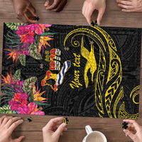 Kiribati Independence Day Personalised Puzzle Gold Frigatebird with Polynesian Pattern LT9 - Polynesian Pride
