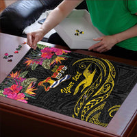 Kiribati Independence Day Personalised Puzzle Gold Frigatebird with Polynesian Pattern LT9 - Polynesian Pride