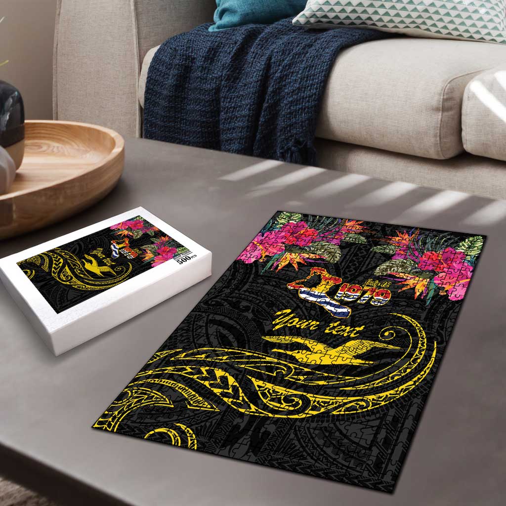 Kiribati Independence Day Personalised Puzzle Gold Frigatebird with Polynesian Pattern LT9 - Polynesian Pride
