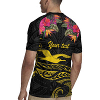 Kiribati Independence Day Personalised Rugby Jersey Gold Frigatebird with Polynesian Pattern LT9 - Polynesian Pride