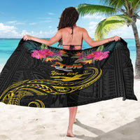 Kiribati Independence Day Personalised Sarong Gold Frigatebird with Polynesian Pattern LT9 - Polynesian Pride