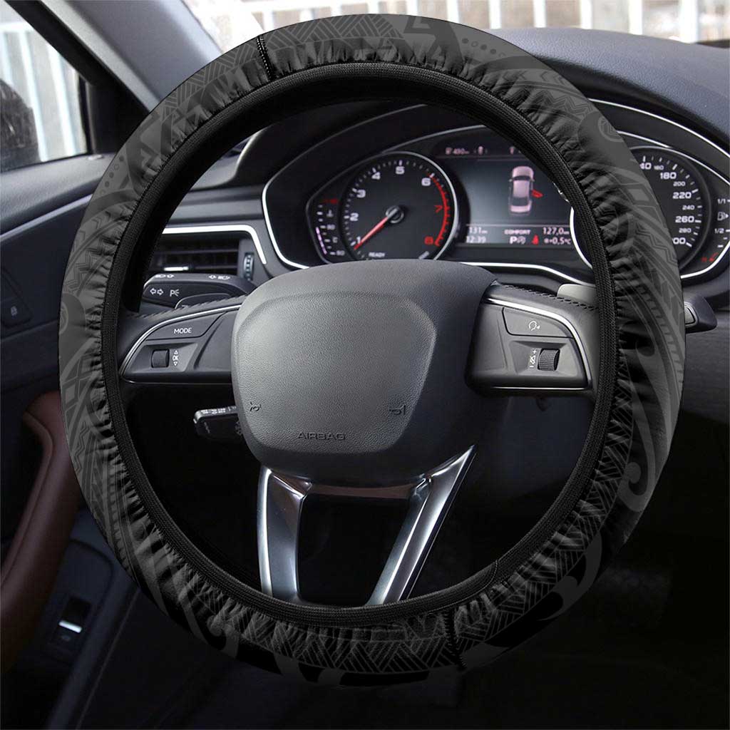 Kiribati Independence Day Steering Wheel Cover Gold Frigatebird with Polynesian Pattern LT9 - Polynesian Pride