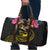 Kiribati Independence Day Personalised Travel Bag Gold Frigatebird with Polynesian Pattern - Polynesian Pride
