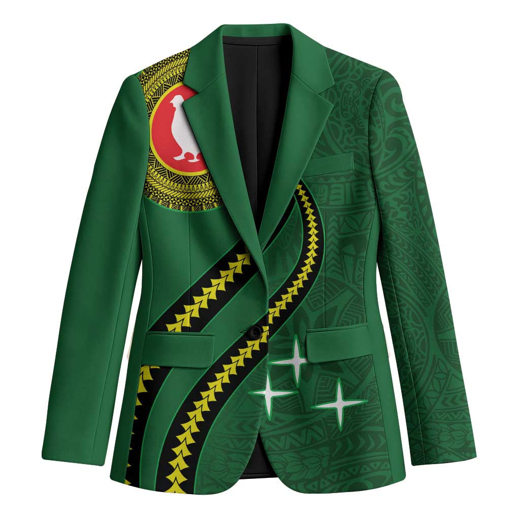 Manua Islands Polynesian Style Blazer LT9 Unisex Green - Polynesian Pride
