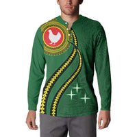 Manua Islands Polynesian Style Button Sweatshirt LT9 - Polynesian Pride