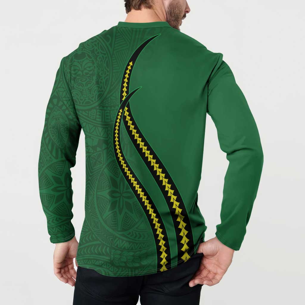 Manua Islands Polynesian Style Button Sweatshirt LT9 - Polynesian Pride