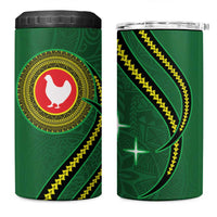 Manua Islands Polynesian Style 4 in 1 Can Cooler Tumbler LT9 One Size: 16 oz Green - Polynesian Pride