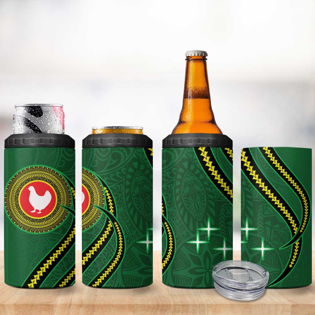 Manua Islands Polynesian Style 4 in 1 Can Cooler Tumbler LT9 - Polynesian Pride