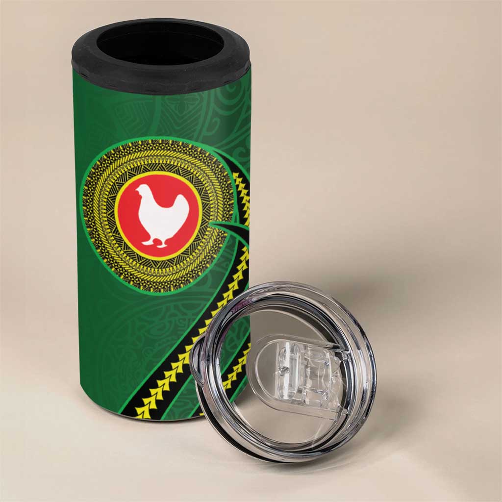Manua Islands Polynesian Style 4 in 1 Can Cooler Tumbler LT9 - Polynesian Pride