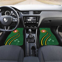 Manua Islands Polynesian Style Car Mats LT9 Set 2pcs - Front Green - Polynesian Pride