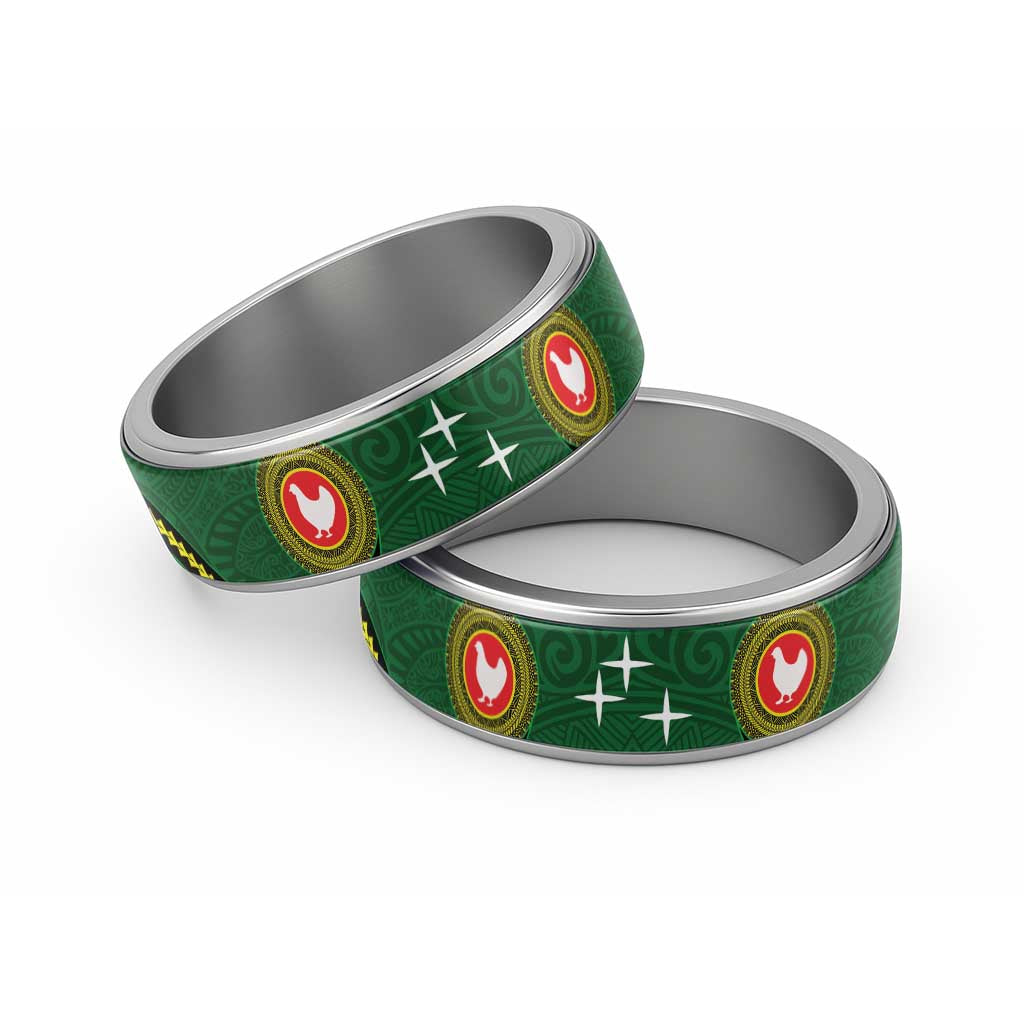 Manua Islands Polynesian Style Classic Ring LT9 Sliver Green - Polynesian Pride