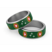 Manua Islands Polynesian Style Classic Ring LT9 Sliver Green - Polynesian Pride