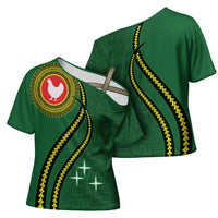 Manua Islands Polynesian Style Cross Shoulder Shirt - Polynesian Pride