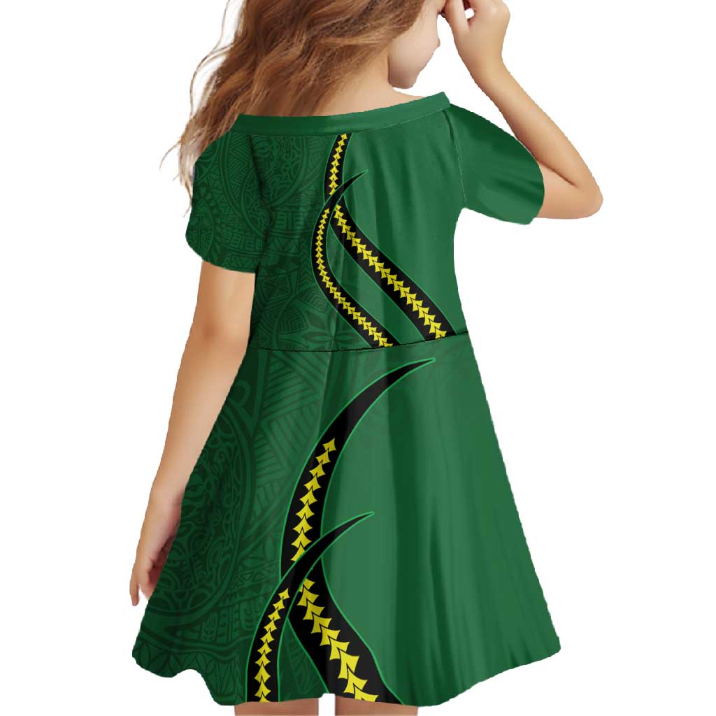 Manua Islands Polynesian Style Family Matching Long Sleeve Bodycon Dress and Hawaiian Shirt