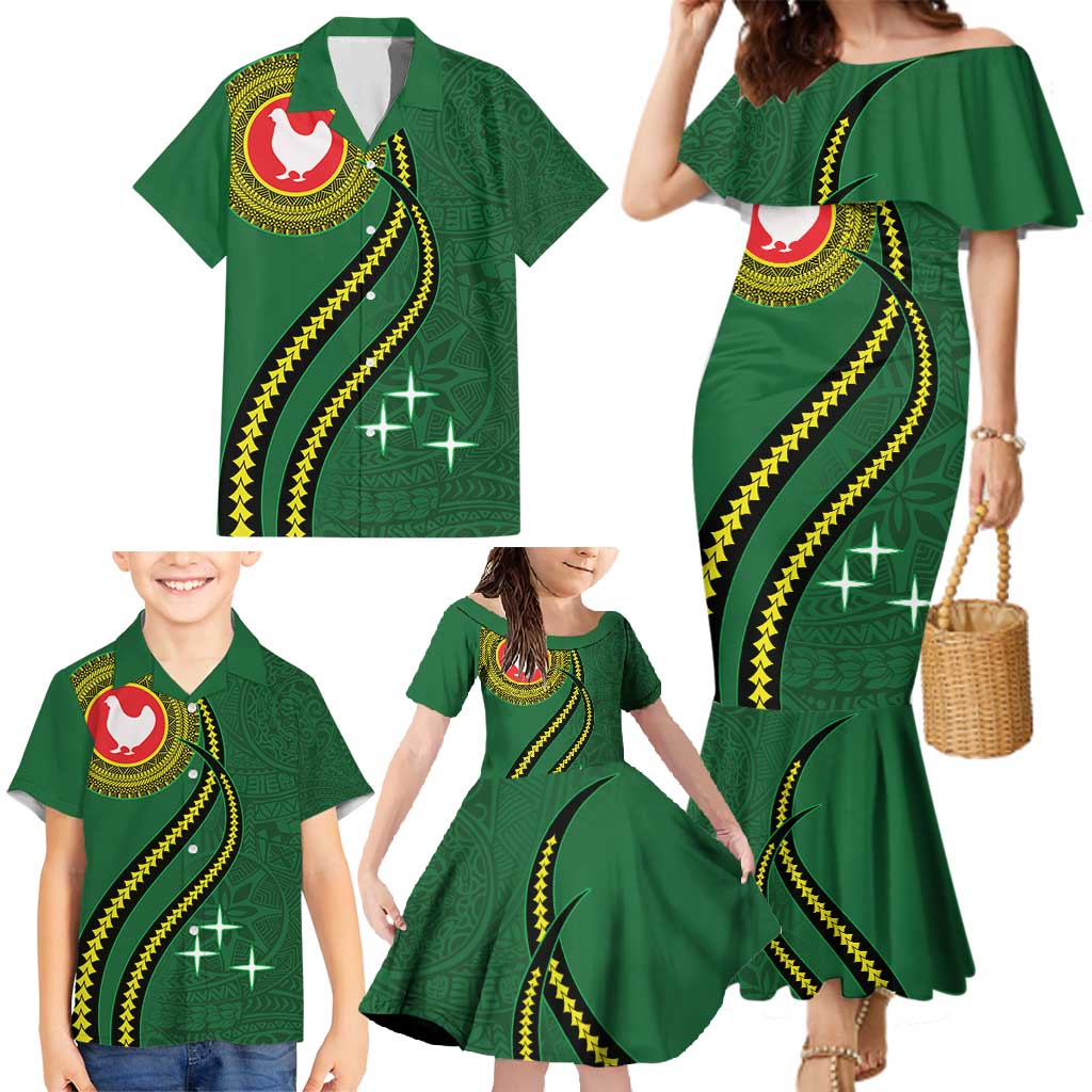 Manua Islands Polynesian Style Family Matching Mermaid Dress and Hawaiian Shirt LT9 - Polynesian Pride