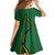 Manua Islands Polynesian Style Family Matching Off The Shoulder Long Sleeve Dress and Hawaiian Shirt