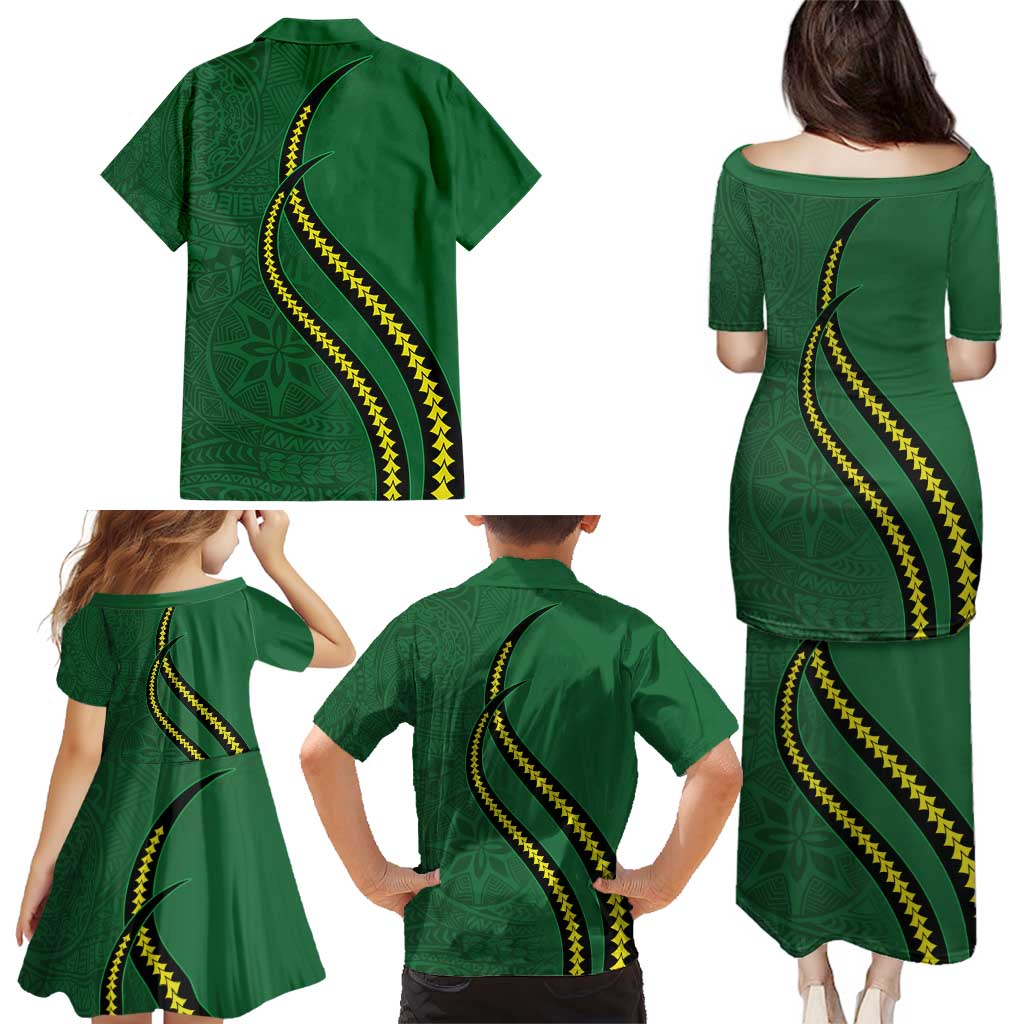 Manua Islands Polynesian Style Family Matching Puletasi and Hawaiian Shirt LT9 - Polynesian Pride