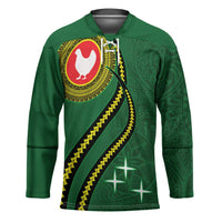 Manua Islands Polynesian Style Hockey Jersey LT9 Unisex Green - Polynesian Pride