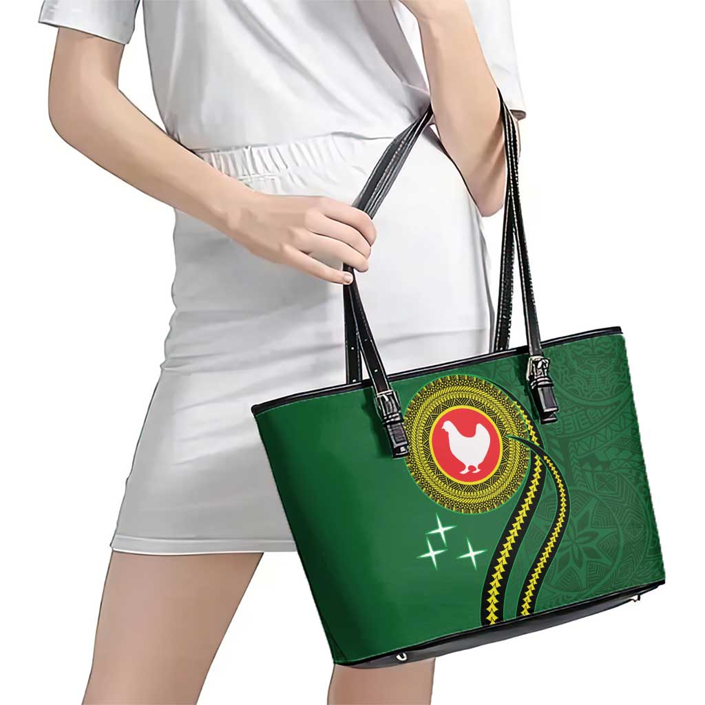 Manua Islands Polynesian Style Leather Tote Bag LT9 - Polynesian Pride