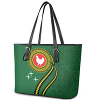 Manua Islands Polynesian Style Leather Tote Bag LT9 - Polynesian Pride