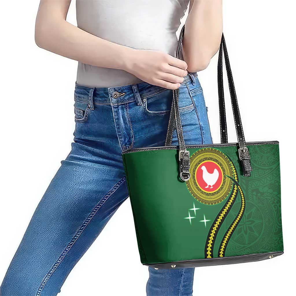 Manua Islands Polynesian Style Leather Tote Bag LT9 - Polynesian Pride