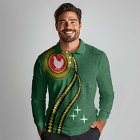 Manua Islands Polynesian Style Long Sleeve Polo Shirt LT9 - Polynesian Pride