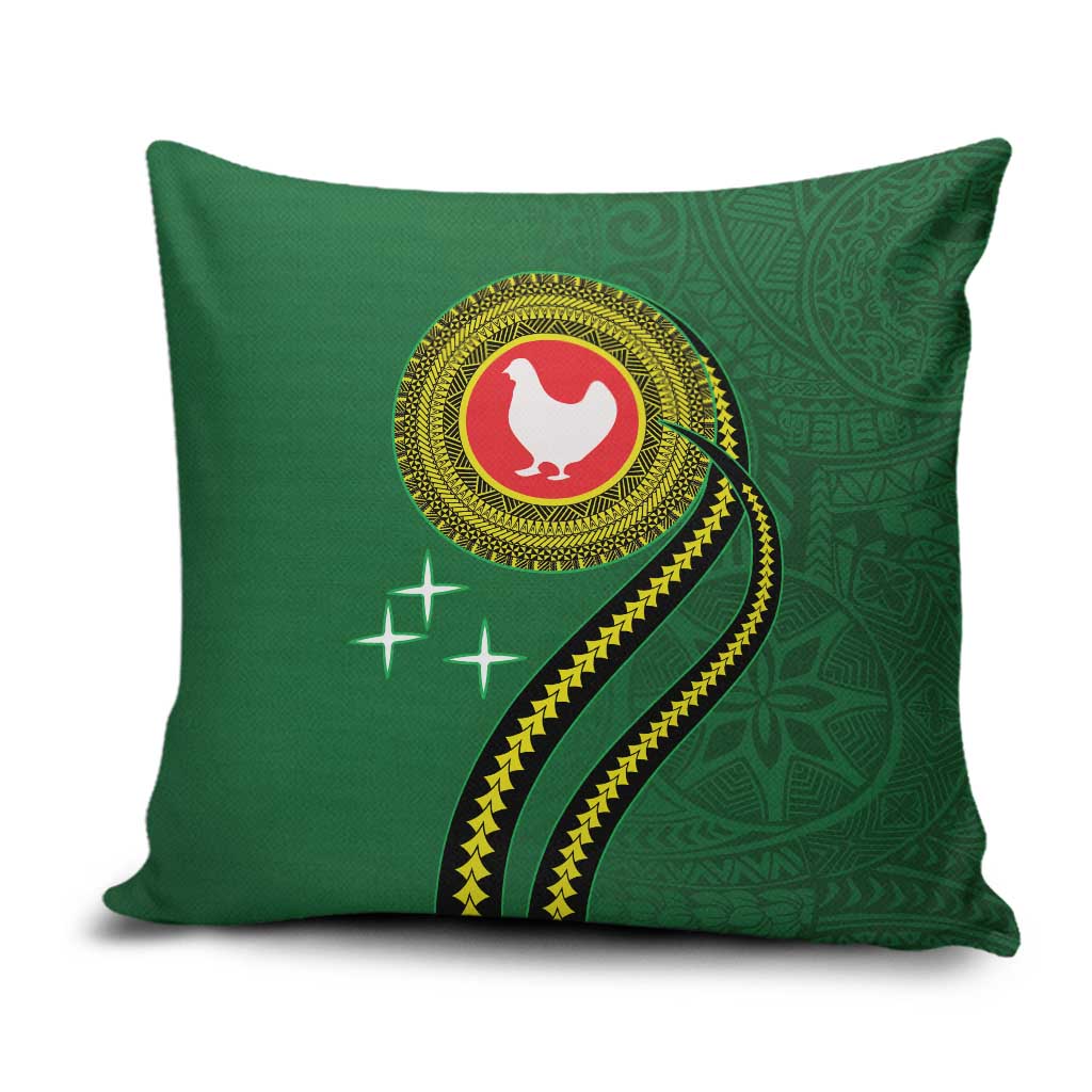 Manua Islands Polynesian Style Pillow Cover LT9 Green - Polynesian Pride