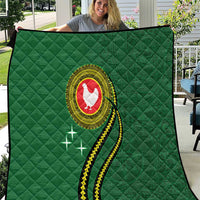 Manua Islands Polynesian Style Quilt LT9 Green - Polynesian Pride