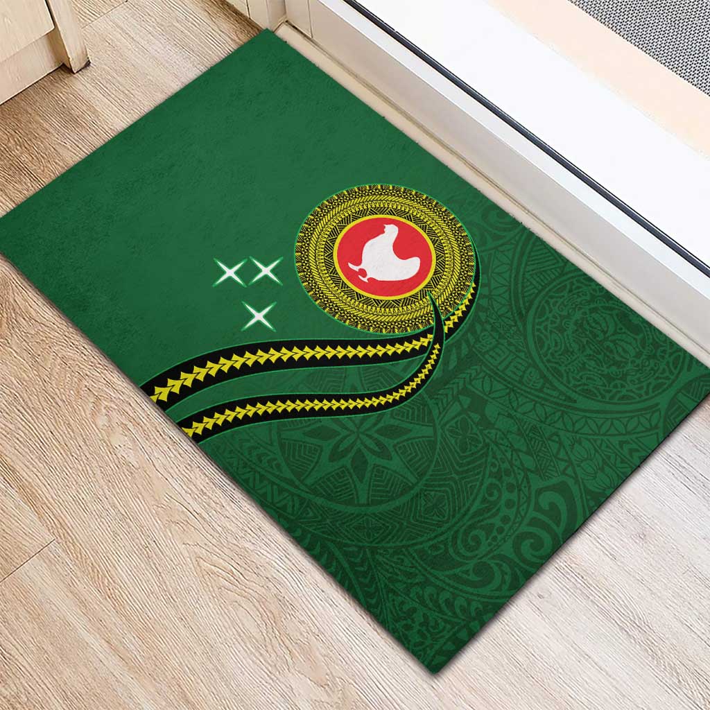 Manua Islands Polynesian Style Rubber Doormat