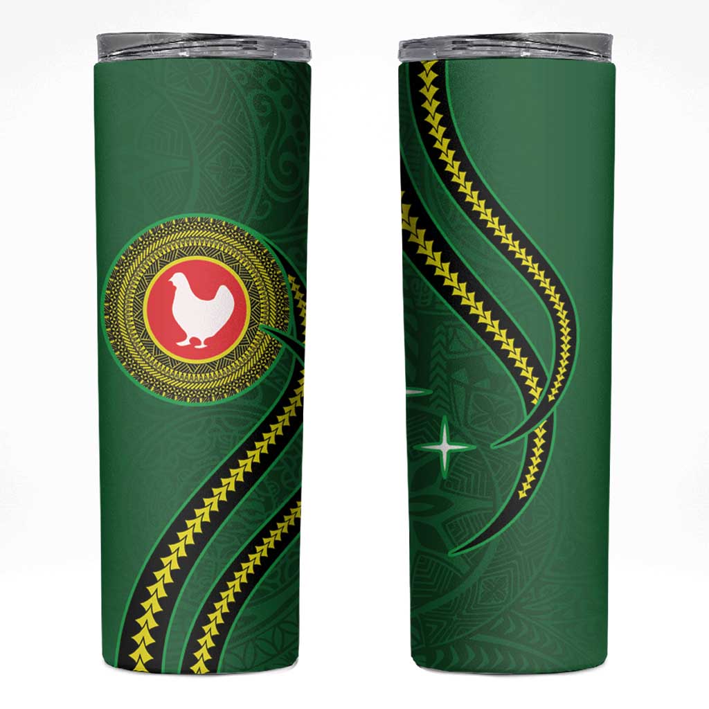 Manua Islands Polynesian Style Skinny Tumbler LT9 Green - Polynesian Pride