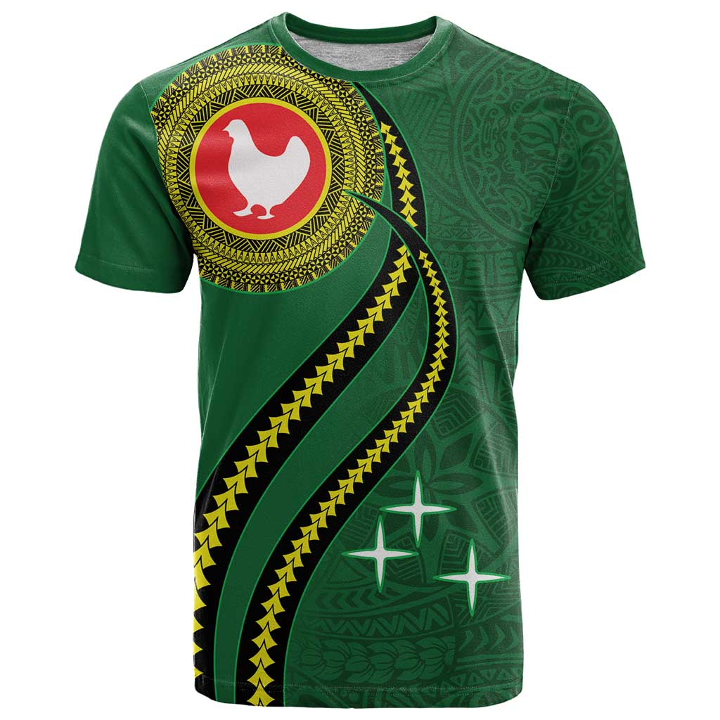 Manua Islands Polynesian Style T Shirt LT9 Green - Polynesian Pride