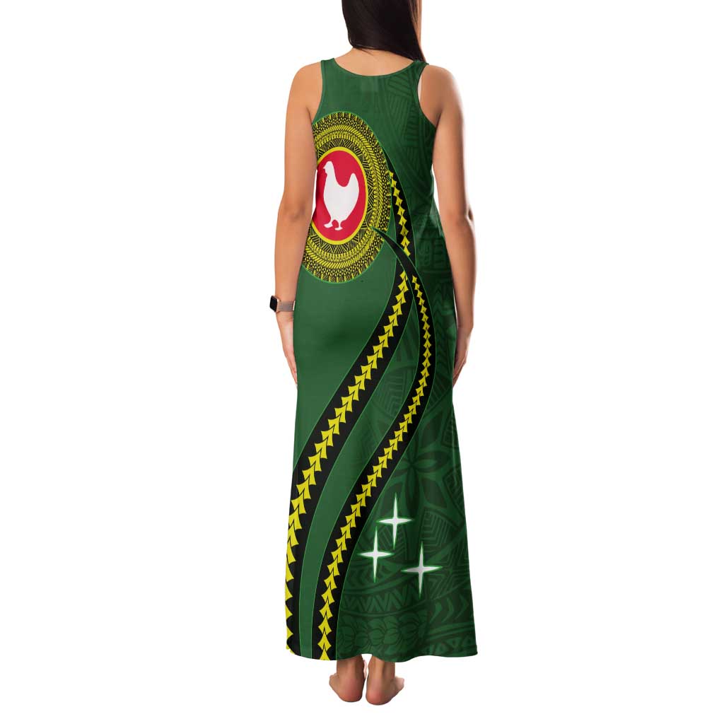 Manua Islands Polynesian Style Tank Maxi Dress