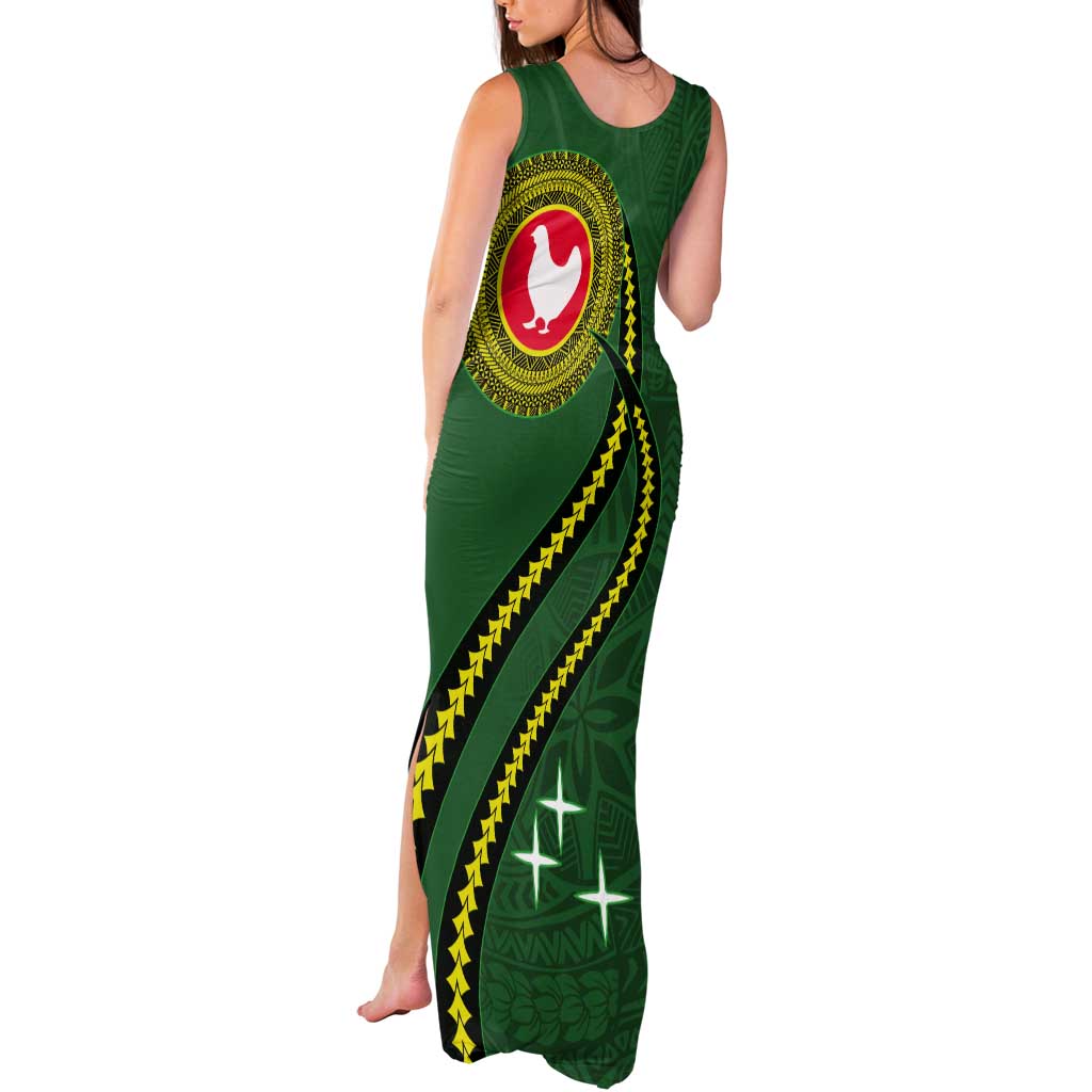 Manua Islands Polynesian Style Tank Maxi Dress