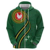 Manua Islands Polynesian Style Zip Hoodie