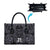 Custom New Zealand Taiaha Maori Leather Bag Minimalist Silver Fern All Black - Polynesian Pride