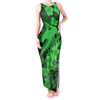 Aloha Hawaii Tank Maxi Dress Hammerhead Shark Tattoo Polynesian Summer - Green LT9 Women Green - Polynesian Pride