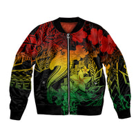 Aloha Hawaii Bomber Jacket Hammerhead Shark Tattoo Polynesian Summer - Reggae LT9 Unisex Reggae - Polynesian Pride