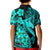 Aloha Hawaii Kid Polo Shirt Hammerhead Shark Tattoo Polynesian Summer - Turquoise LT9 - Polynesian Pride