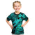 Aloha Hawaii Kid T Shirt Hammerhead Shark Tattoo Polynesian Summer - Turquoise LT9 Turquoise - Polynesian Pride