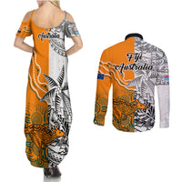 fiji-australia-rugby-couples-matching-summer-maxi-dress-and-long-sleeve-button-shirts-world-cup-2023-polynesia-tapa-mixed-indigenous-aboriginal